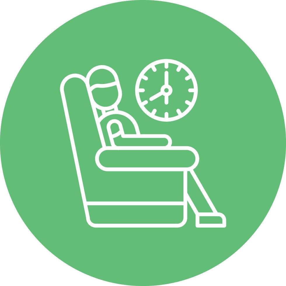 Rest Line Circle Background Icon vector