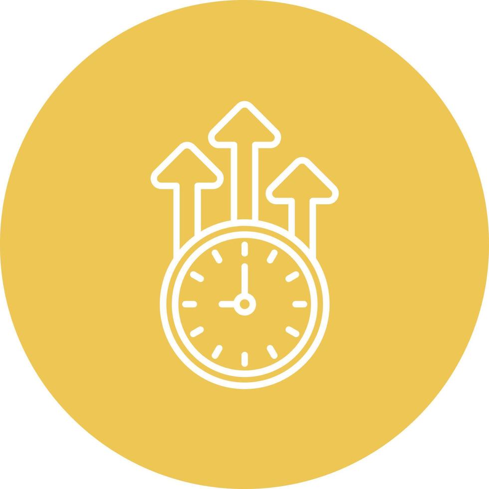 Efficiency Line Circle Background Icon vector