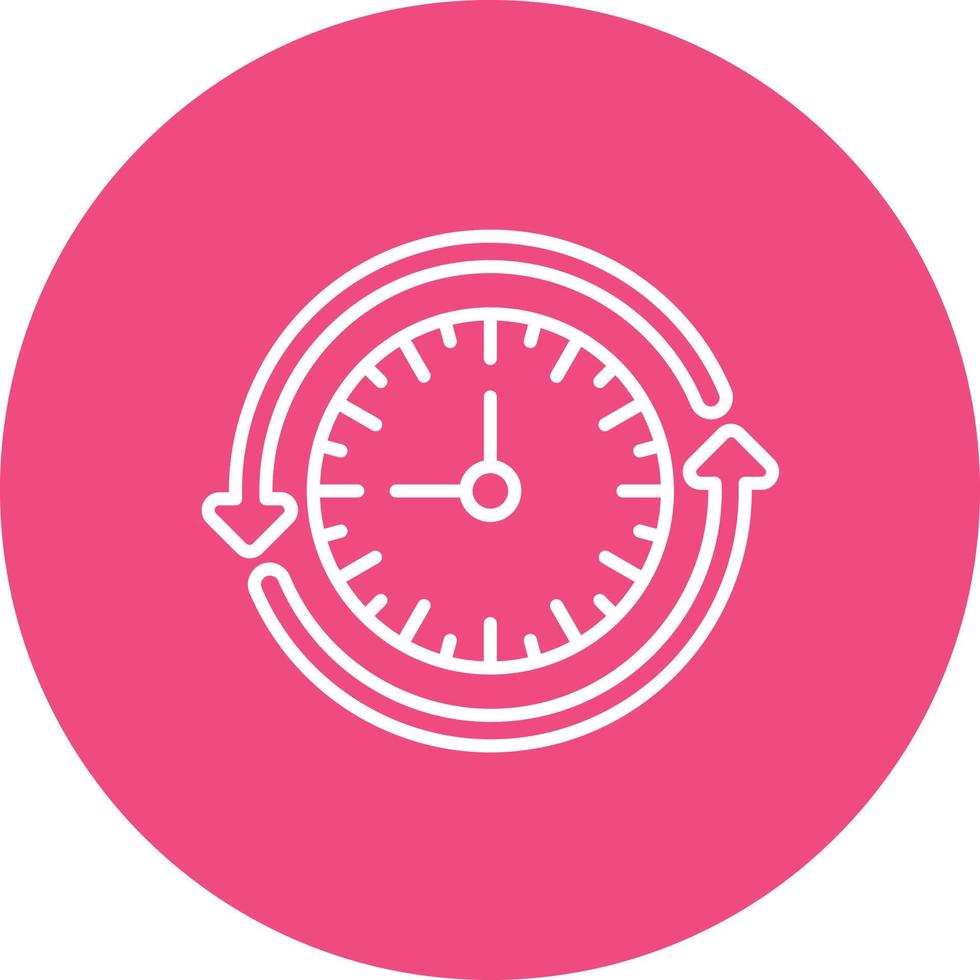 Sustainable Routine Line Circle Background Icon vector