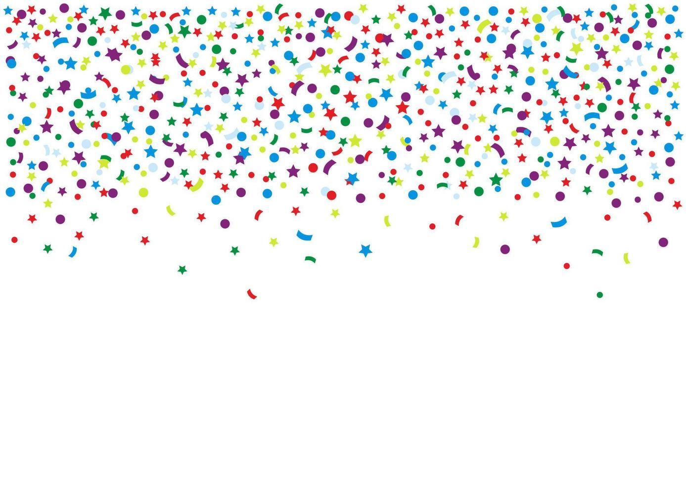 Falling colorful confetti. Birthday party background. vector