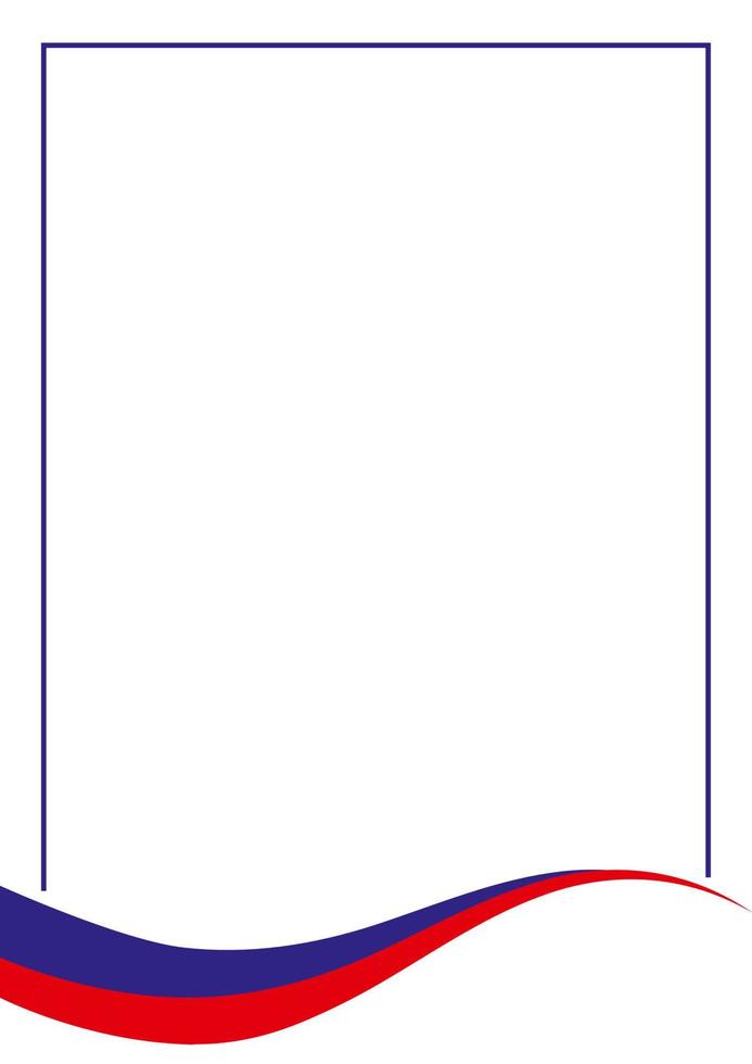 Template with blue and red wave shapes. Text frame. Blank form. Background, backdrop. Modern forms. vector