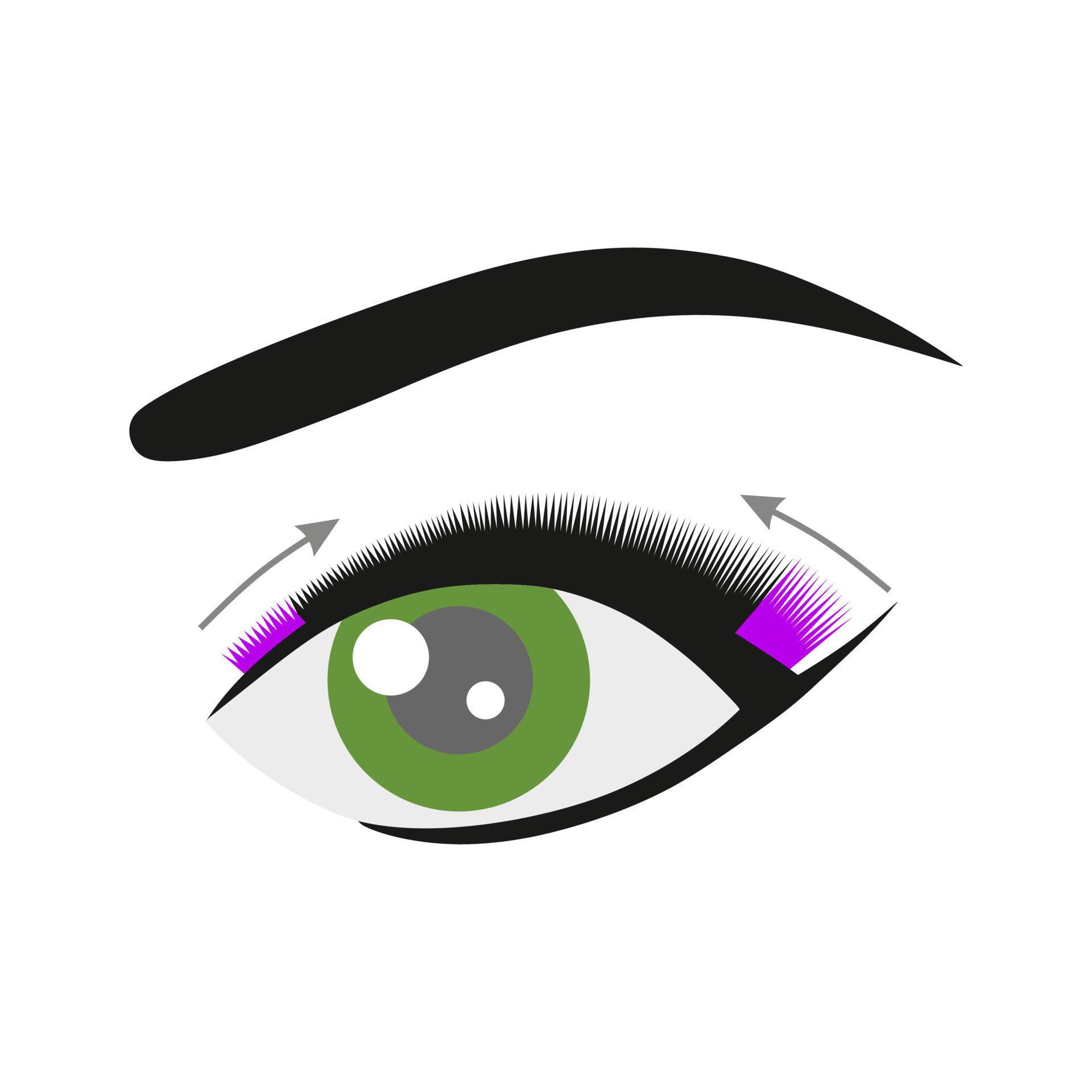 Technique book. Inner corner, outer corner, center. Eyelash extension