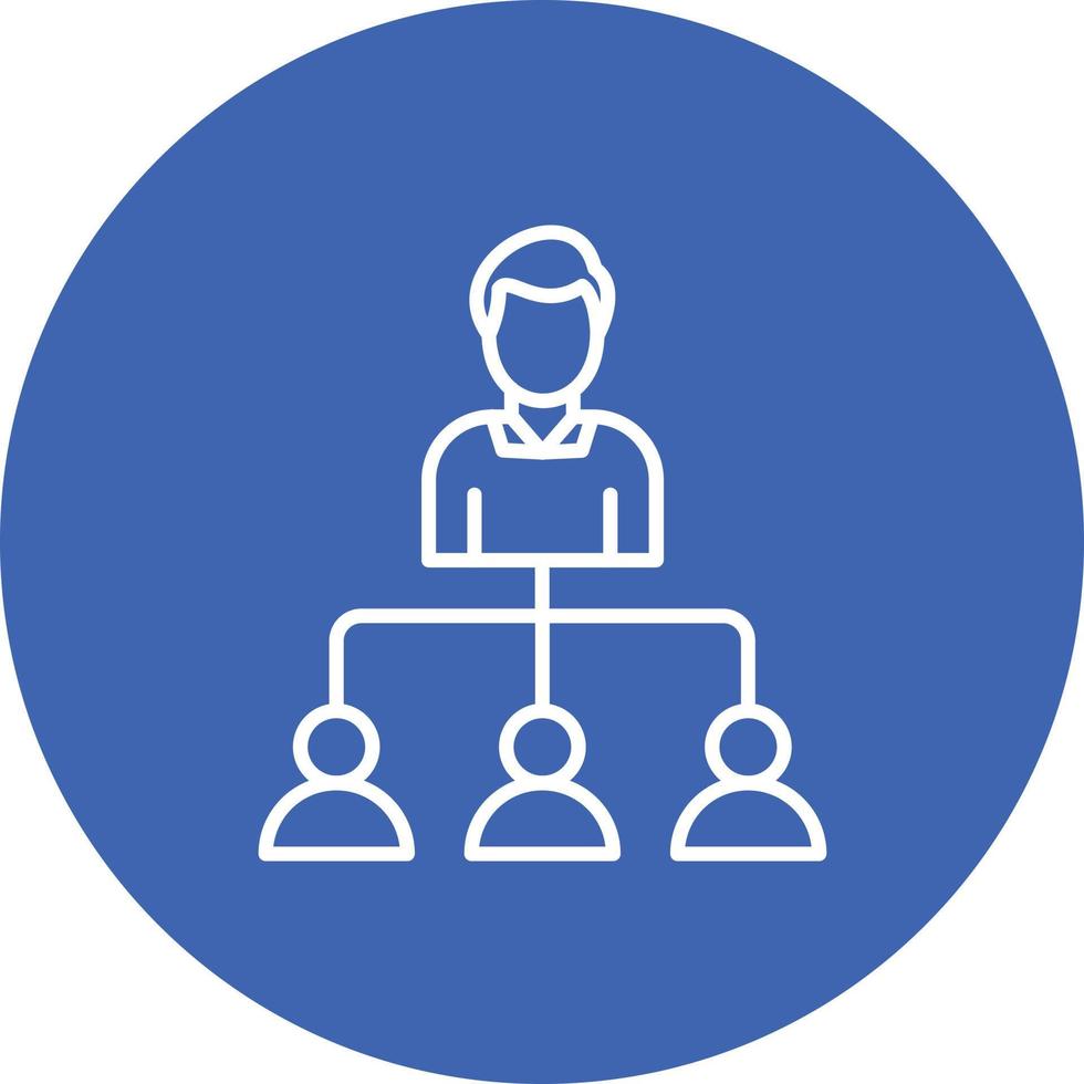 Employer Line Circle Background Icon vector