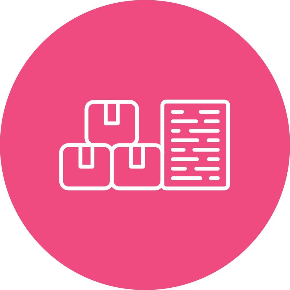 Master Data Line Circle Background Icon vector