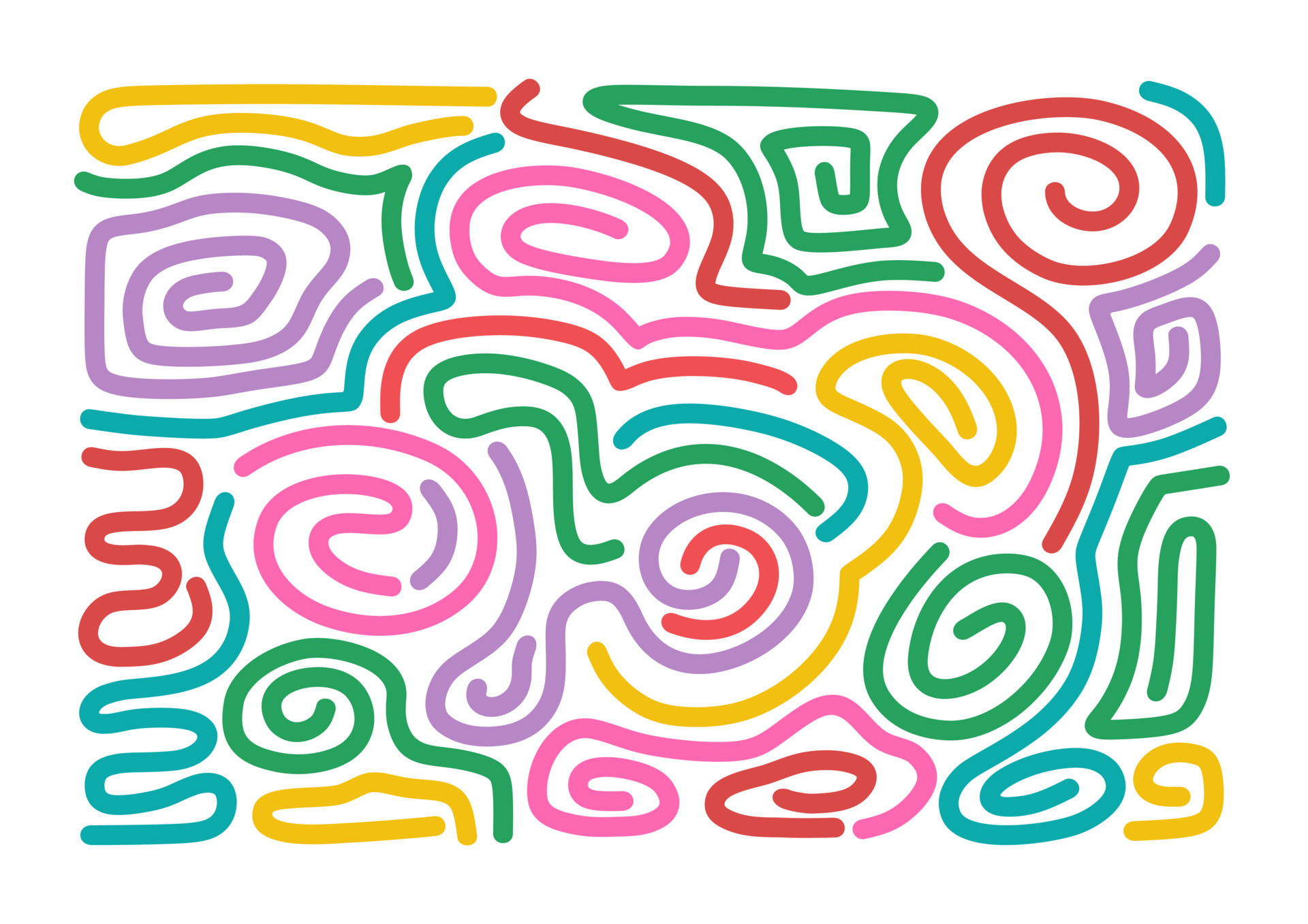 Colorful Pattern Fun Colorful Line Doodle Shape Background Yellow Colorful Pattern Fun Colorful Line Doodle Shape Background Yellow