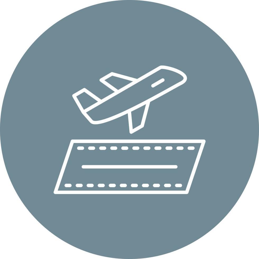 Departure Line Circle Background Icon vector