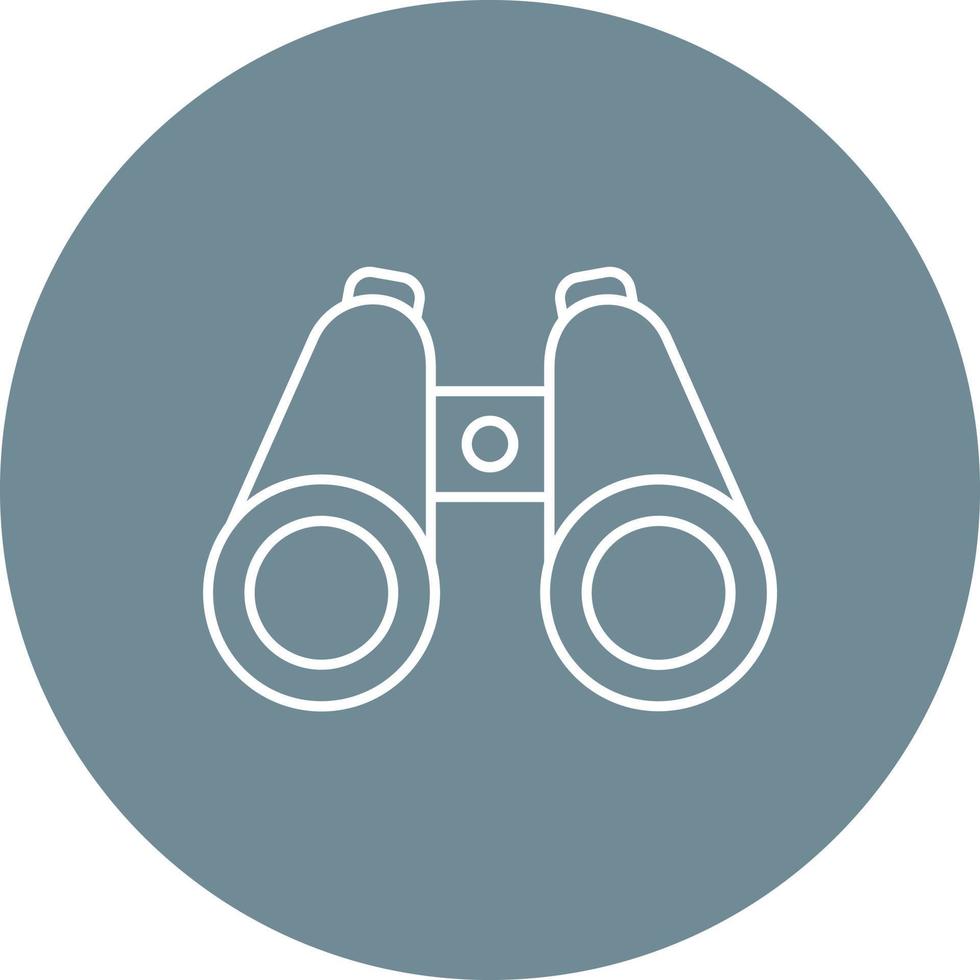 Binoculars Line Circle Background Icon vector