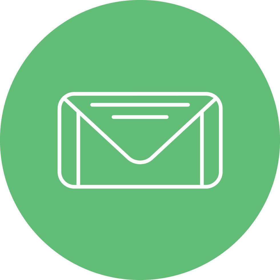 Mail Line Circle Background Icon vector