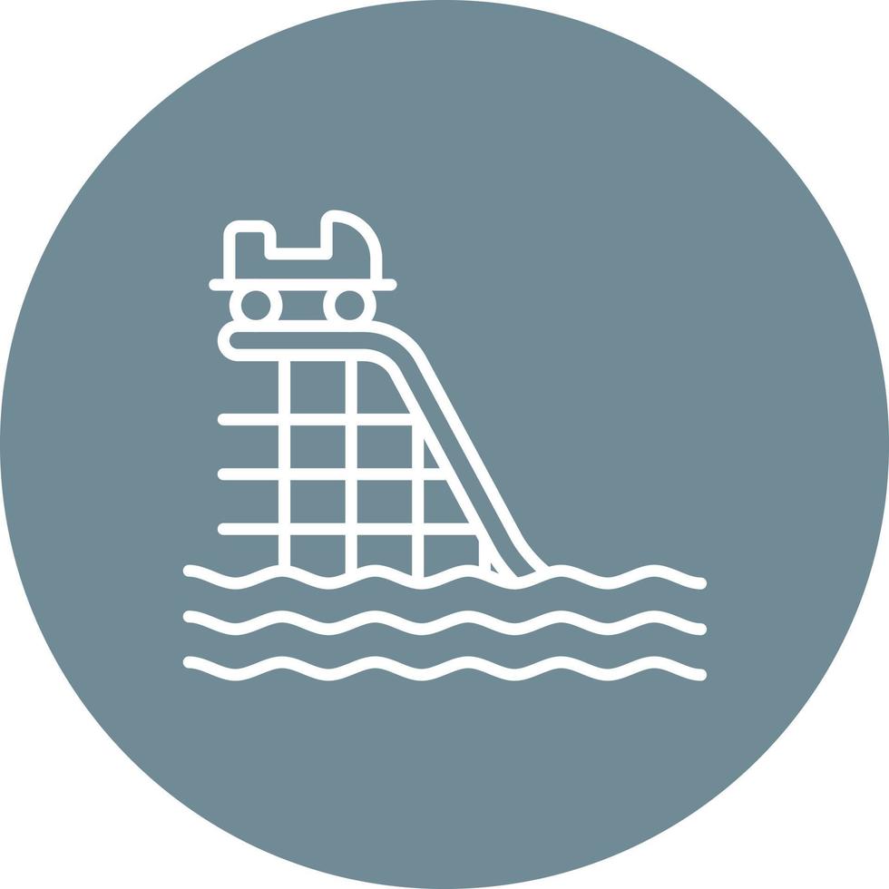 Water Coaster Line Circle Background Icon vector