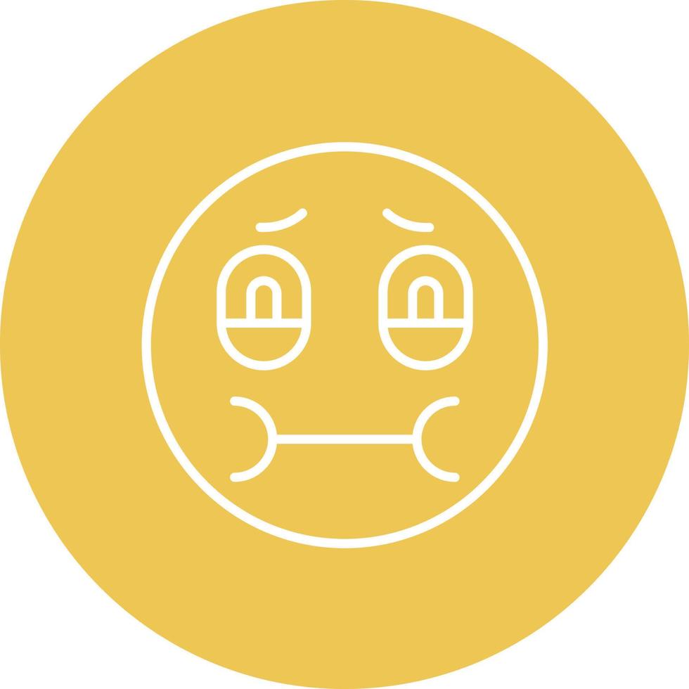 Nausea Line Circle Background Icon vector