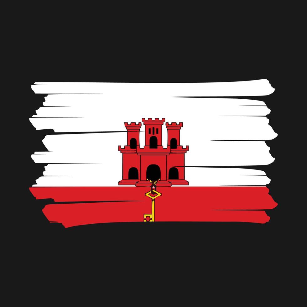 Gibraltar Flag Brush vector