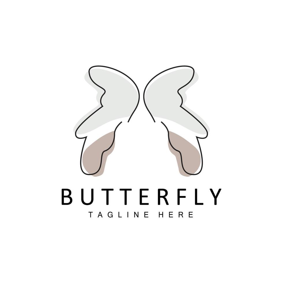 Butterfly Logo, Animal Design With Beautiful Wings, Decorative Animals, Product Brands vector