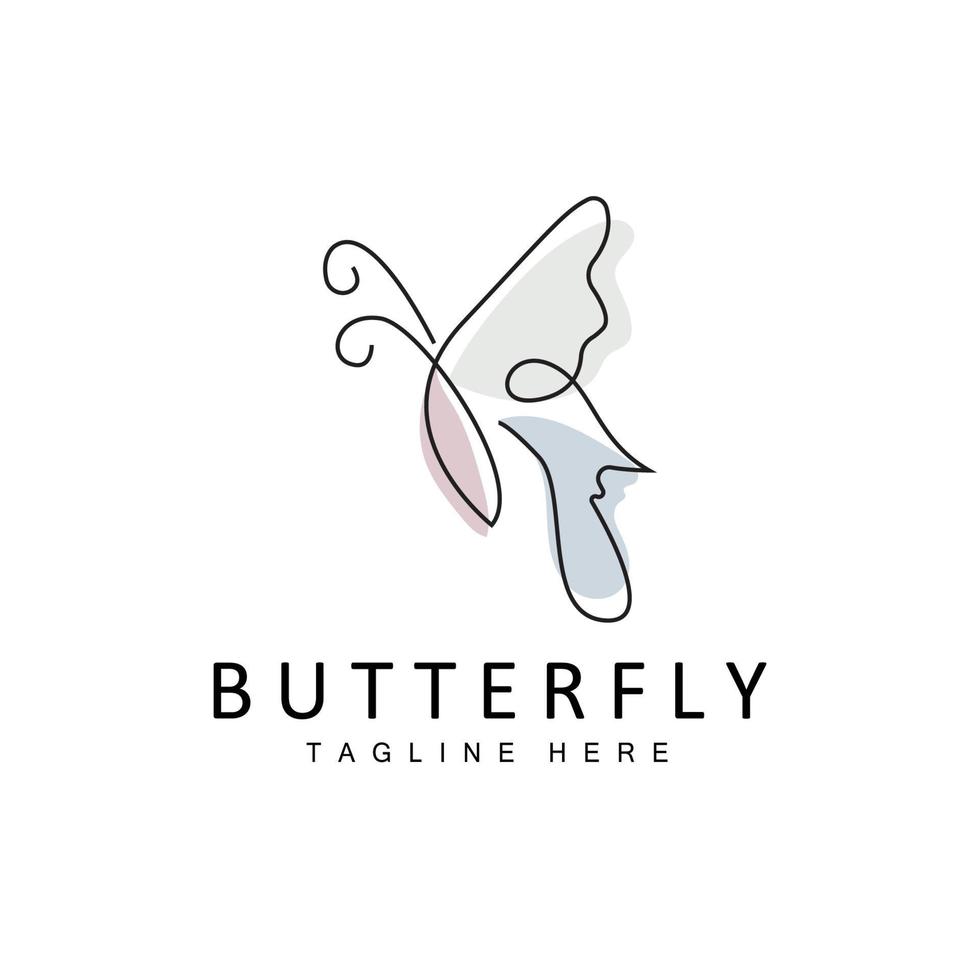 Butterfly Logo, Animal Design With Beautiful Wings, Decorative Animals, Product Brands vector