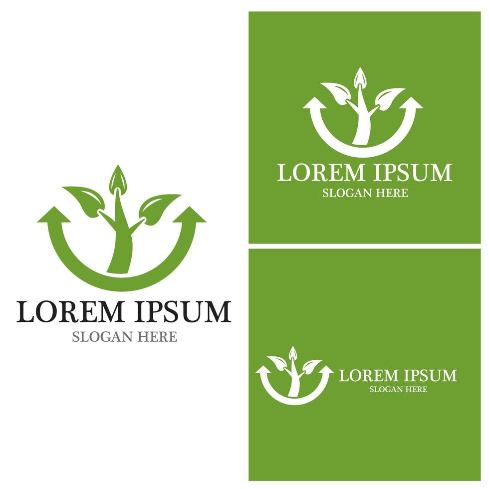 Nature leaf icon and symbol template vector