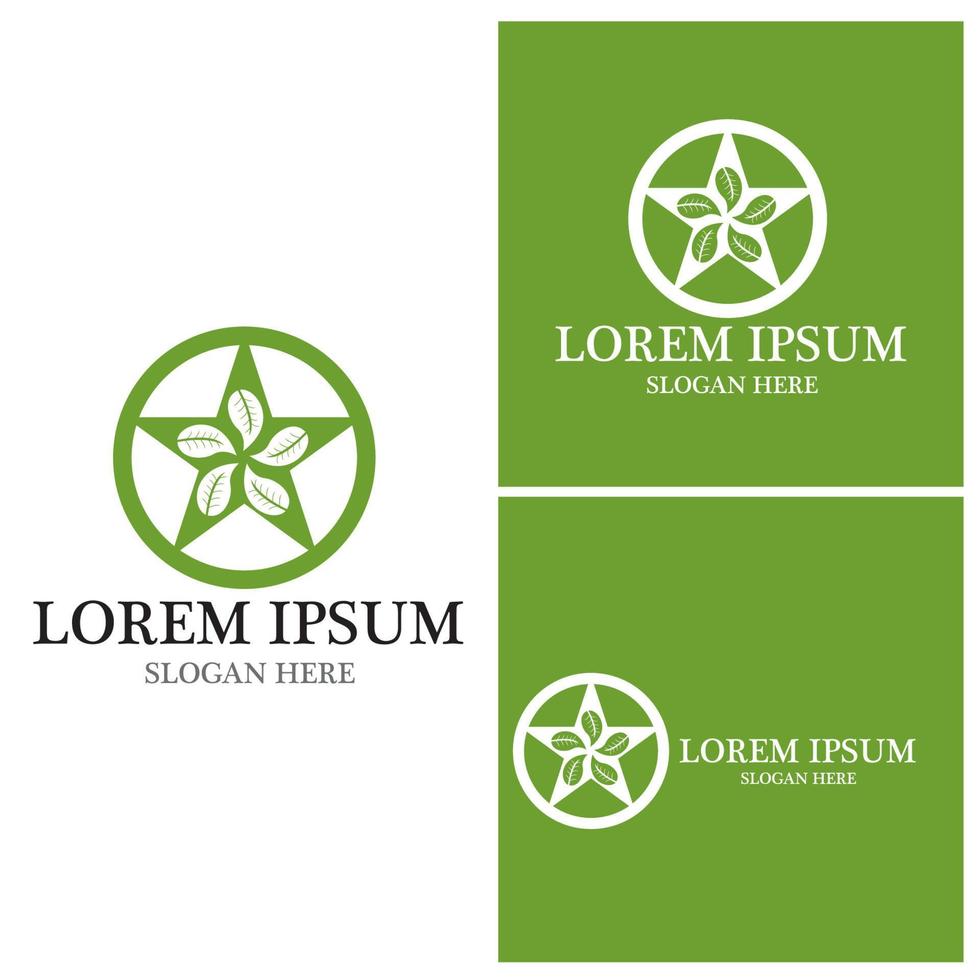 Nature leaf icon and symbol template vector