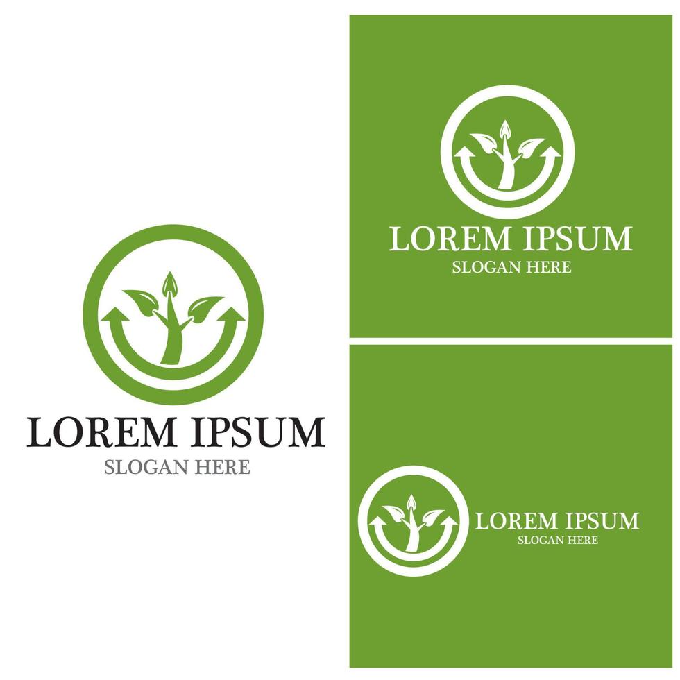 Nature leaf icon and symbol template vector