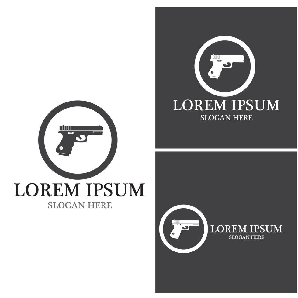 Gun icon and symbol vector template