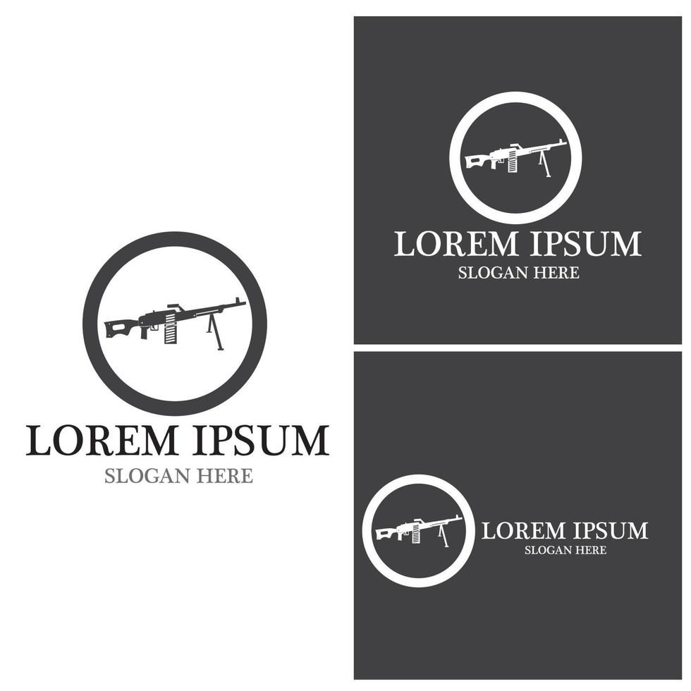 Gun icon and symbol vector template