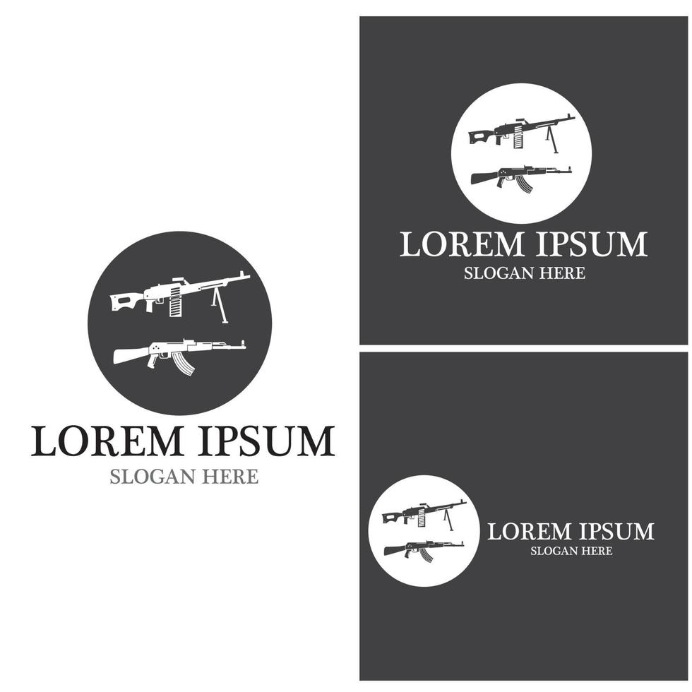 Gun icon and symbol vector template