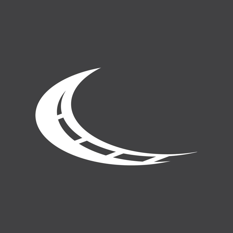Black Road Way Logo Vector Template