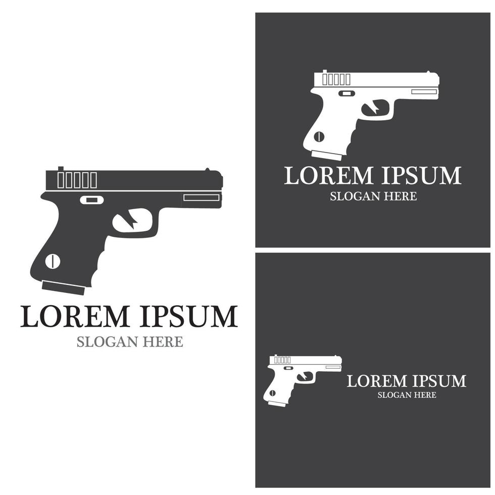 Gun icon and symbol vector template