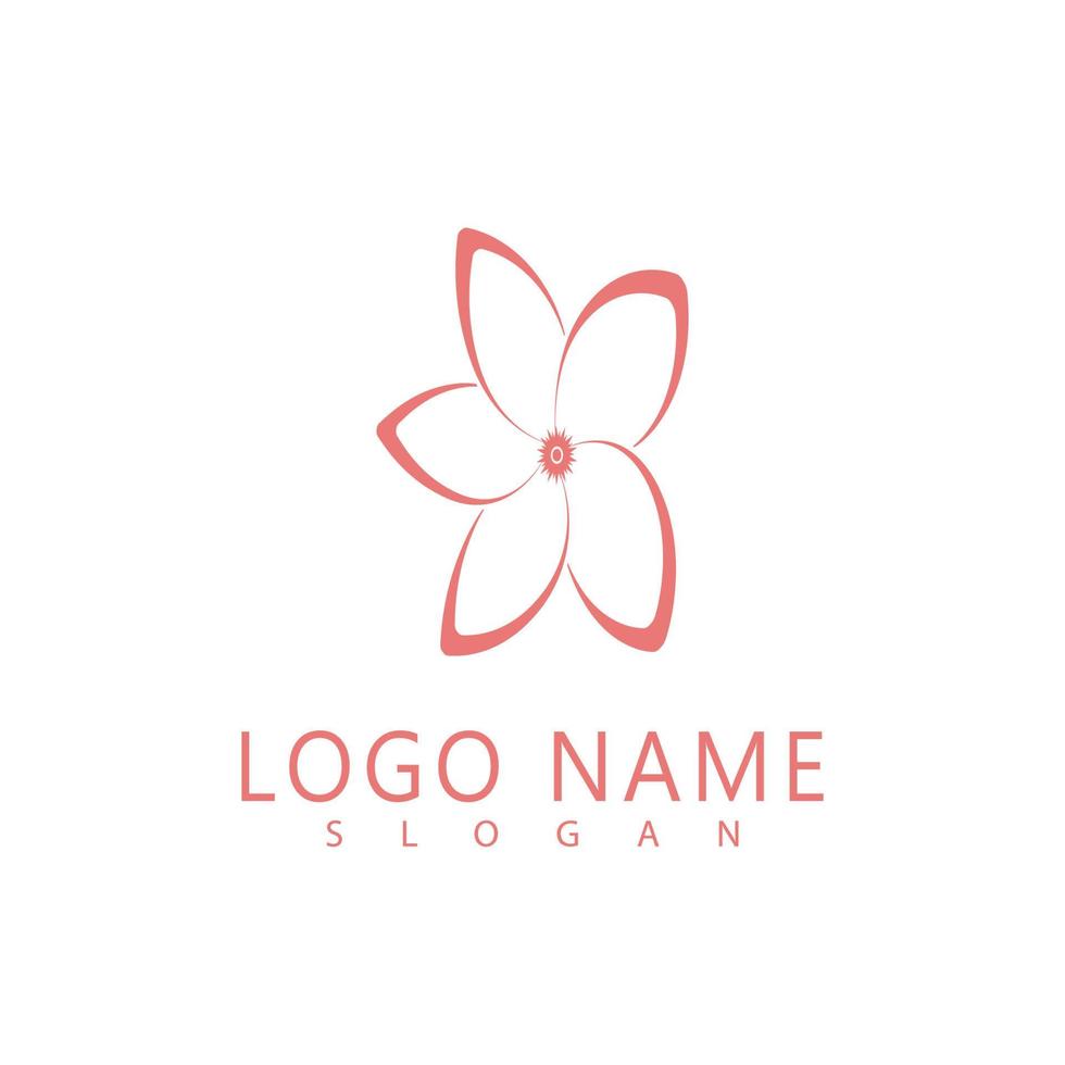 belleza plumeria icono flores diseño ilustración símbolo vector