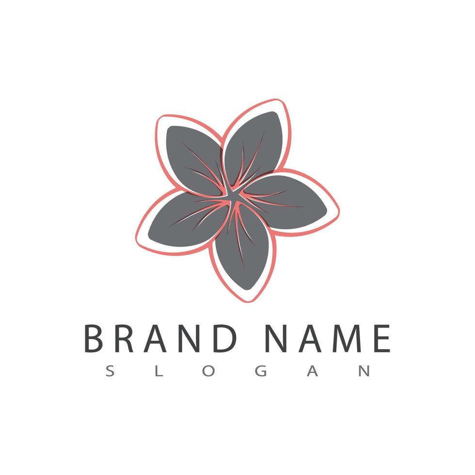 Beauty plumeria icon flowers design illustration symbol vector