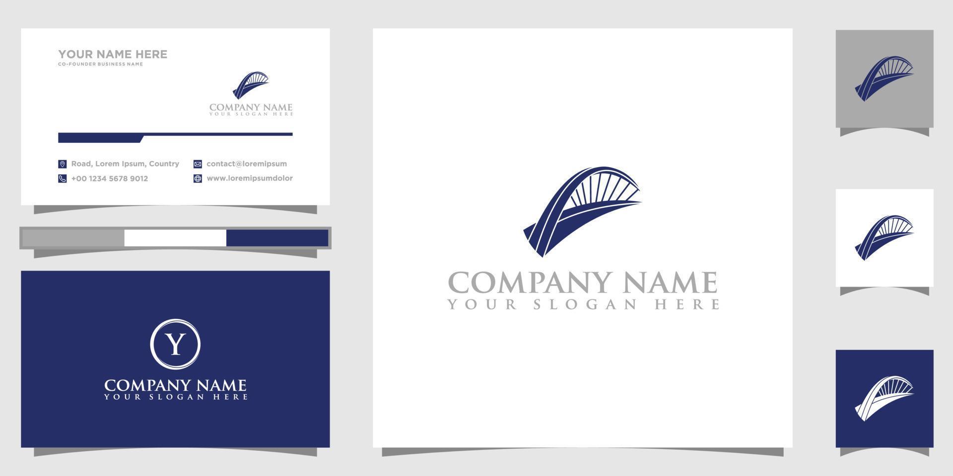 Bridge Logo and businesscard Template vector