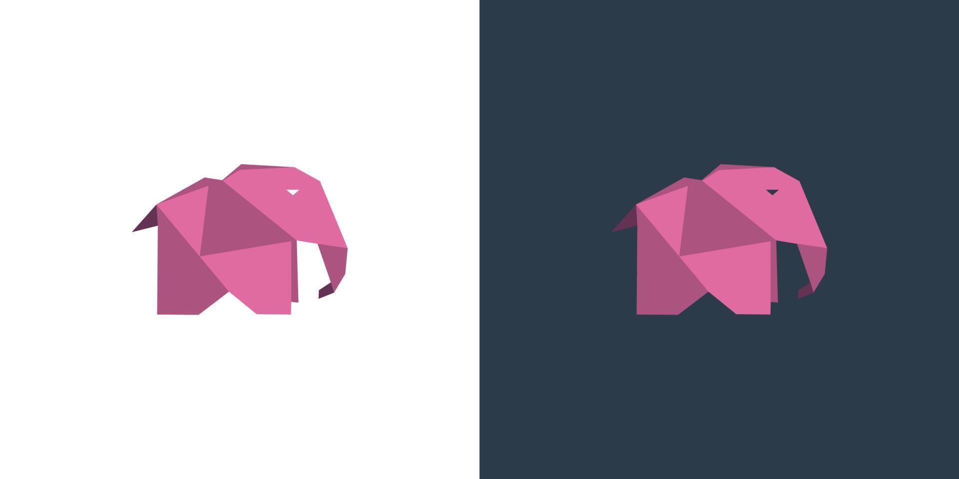 plantilla de vector de ilustración de concepto de diseño de elefante de origami. adecuado para la industria creativa,