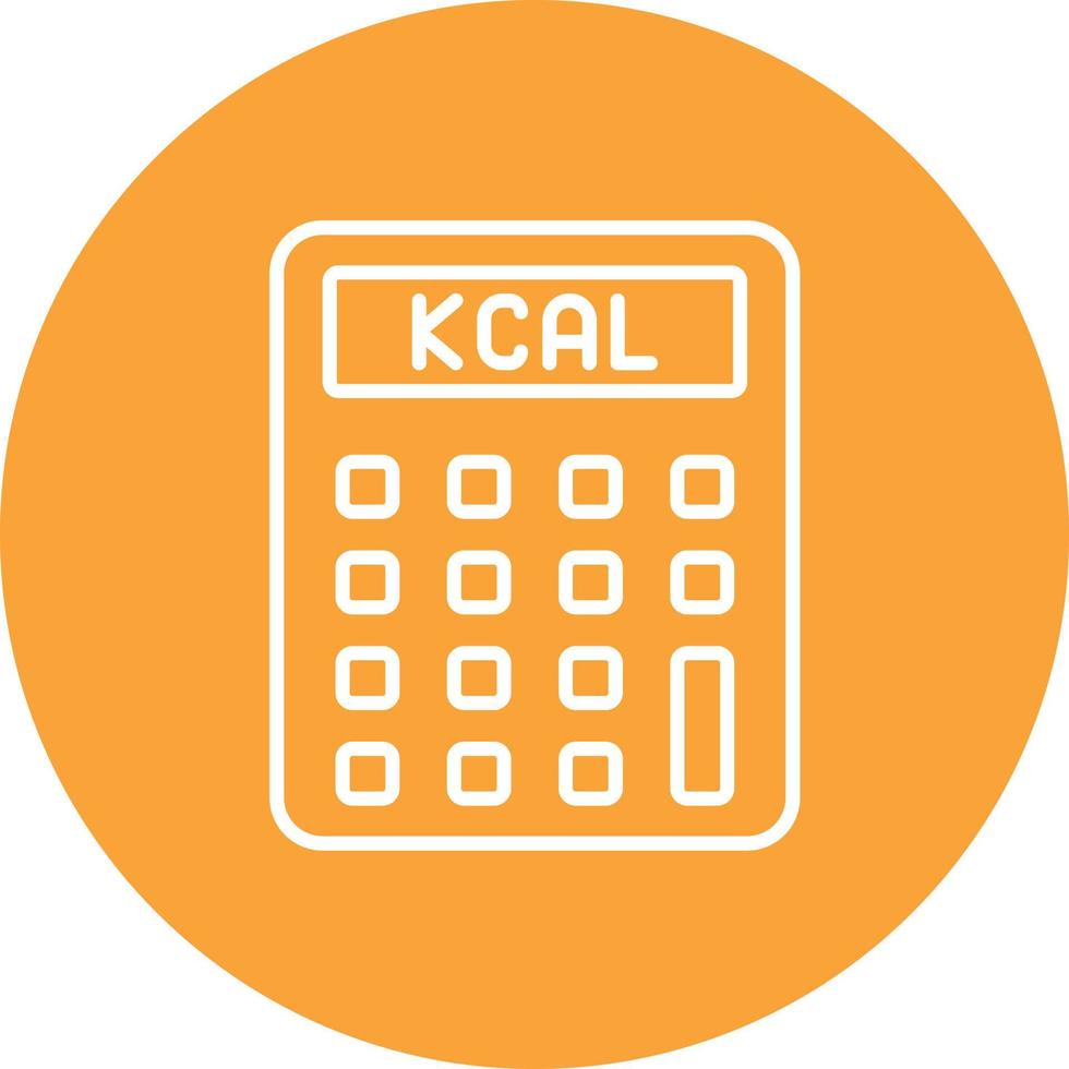 Calories Line Circle Background Icon vector