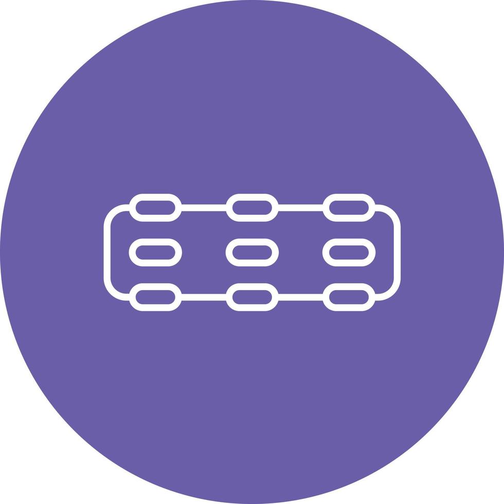 Foam Roller Line Circle Background Icon vector
