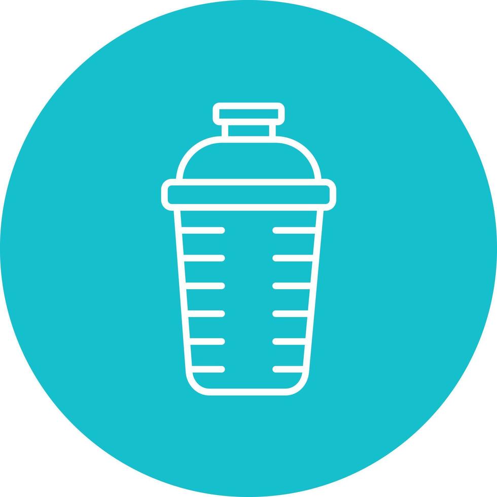 Protein Shake Line Circle Background Icon vector
