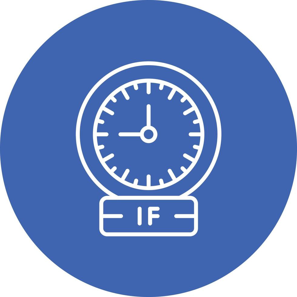 Intermittent Fasting Line Circle Background Icon vector