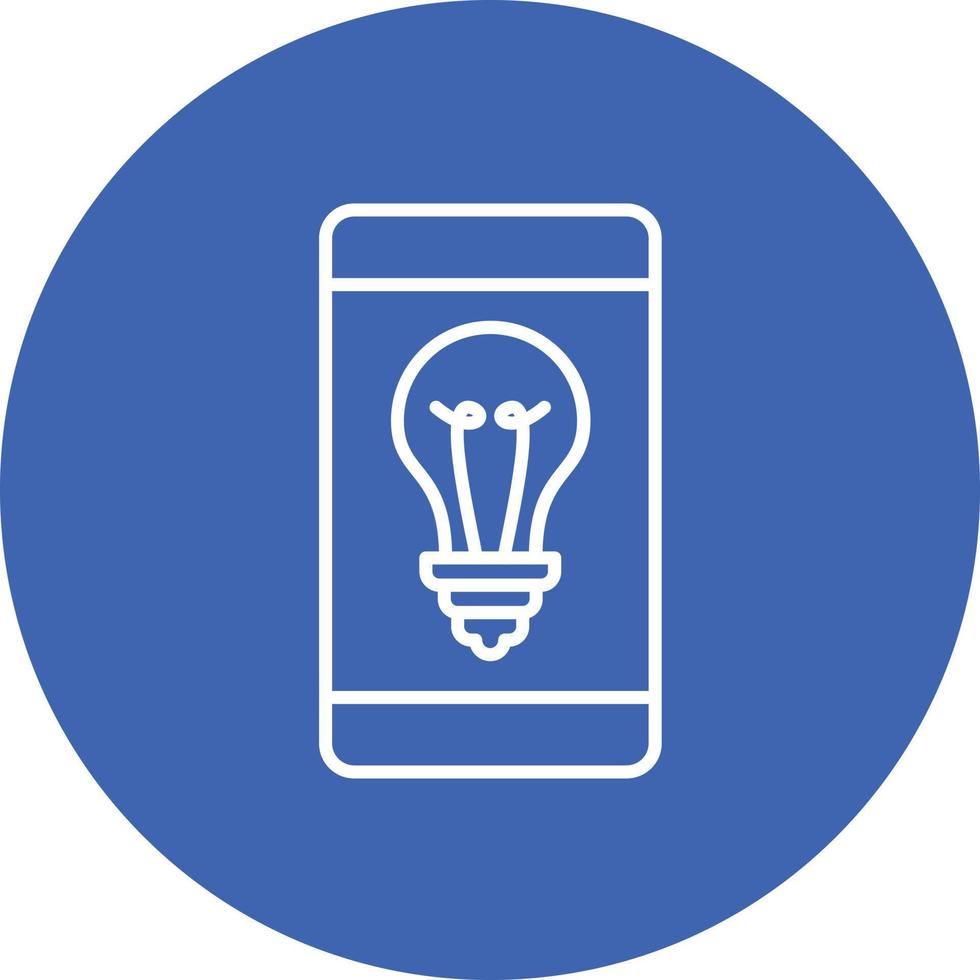 Mobile Solutions Line Circle Background Icon vector