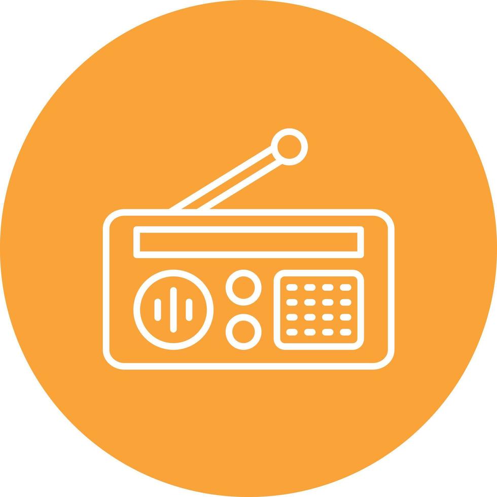 Radio Line Circle Background Icon vector