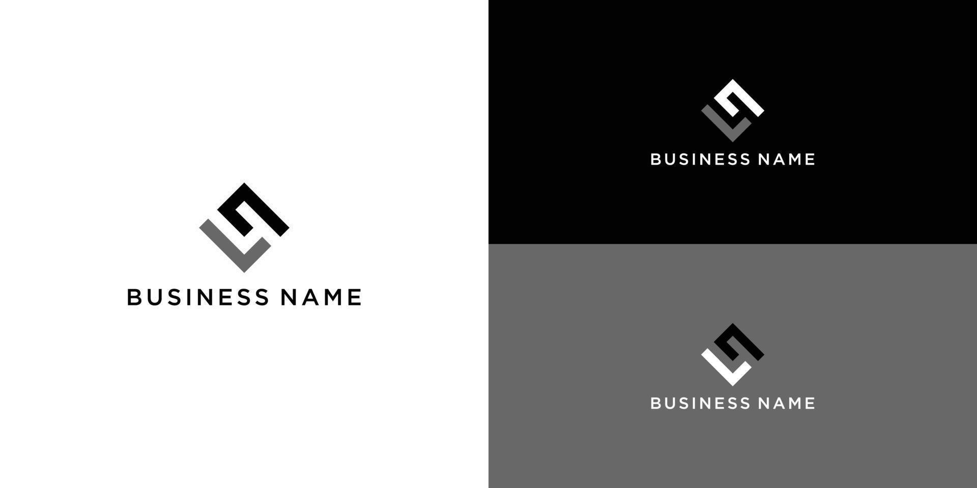 L 4 initial logo template vector