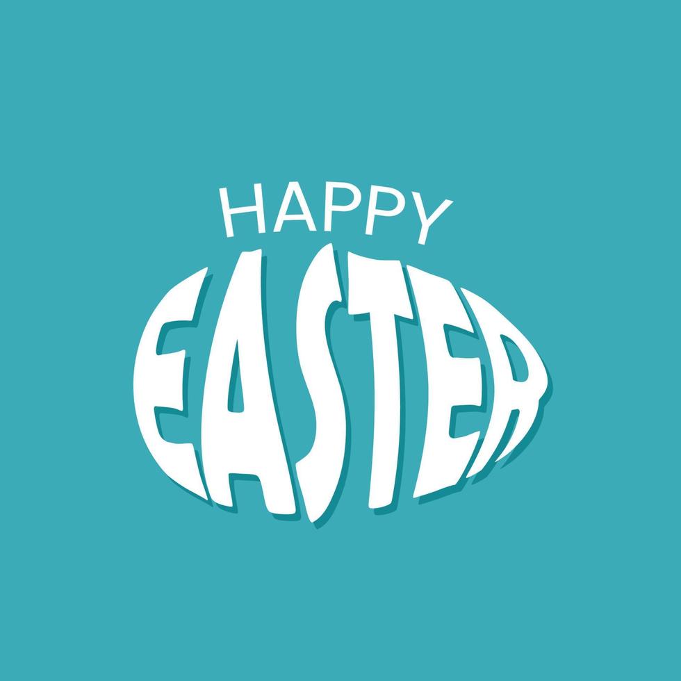 Happy Easter Hand drawn Lettering and Calligraphy Design for Holiday Greeting Card and Invitation of The Happy Easter Day vector