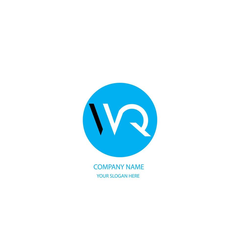 logotipo de texto wq vector