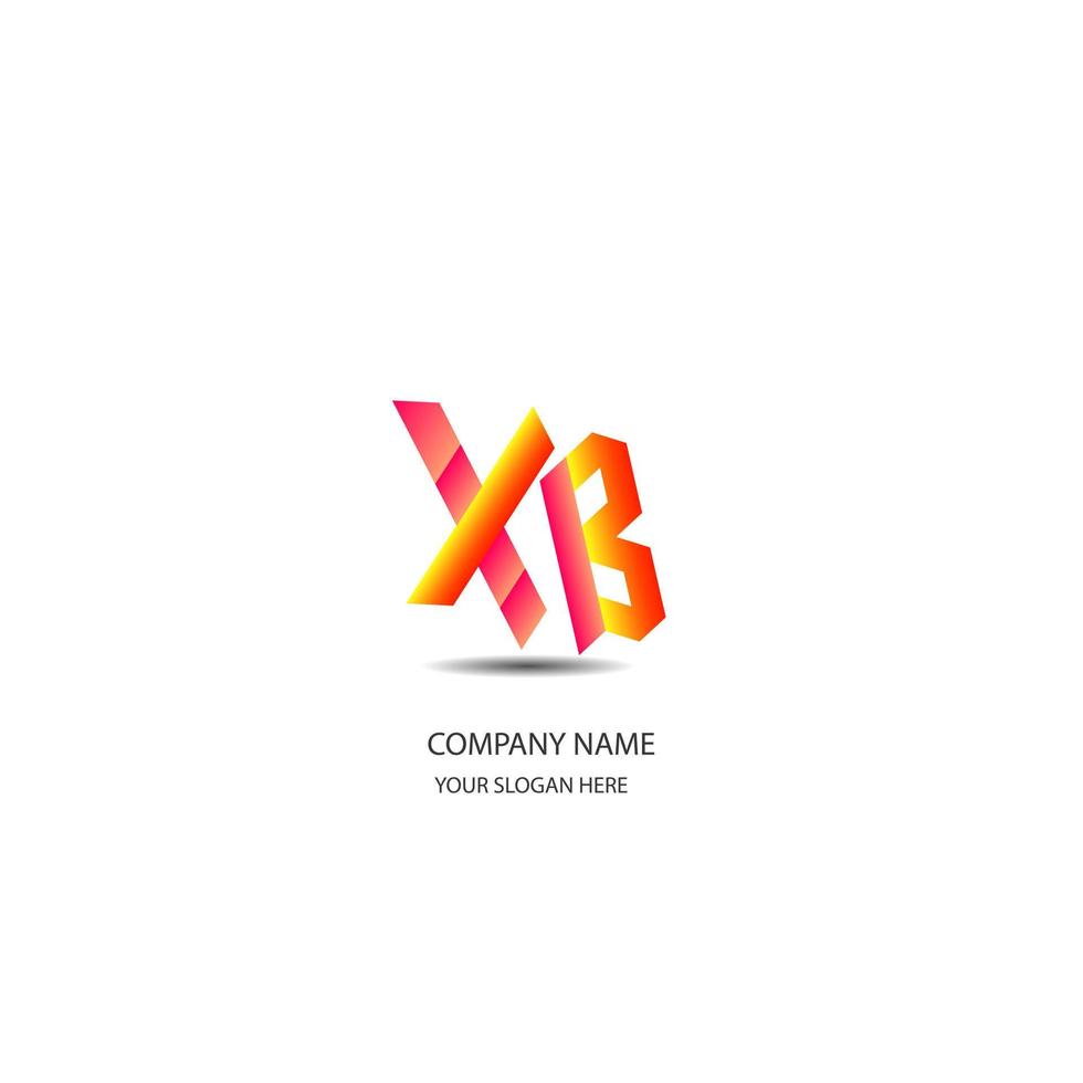 logotipo de texto xb vector