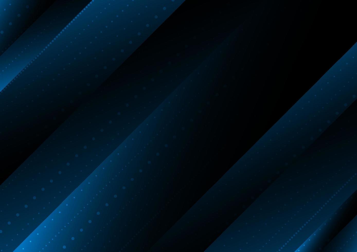 abstract hi-tech background black blue gradient There is a dotted line on top. vector