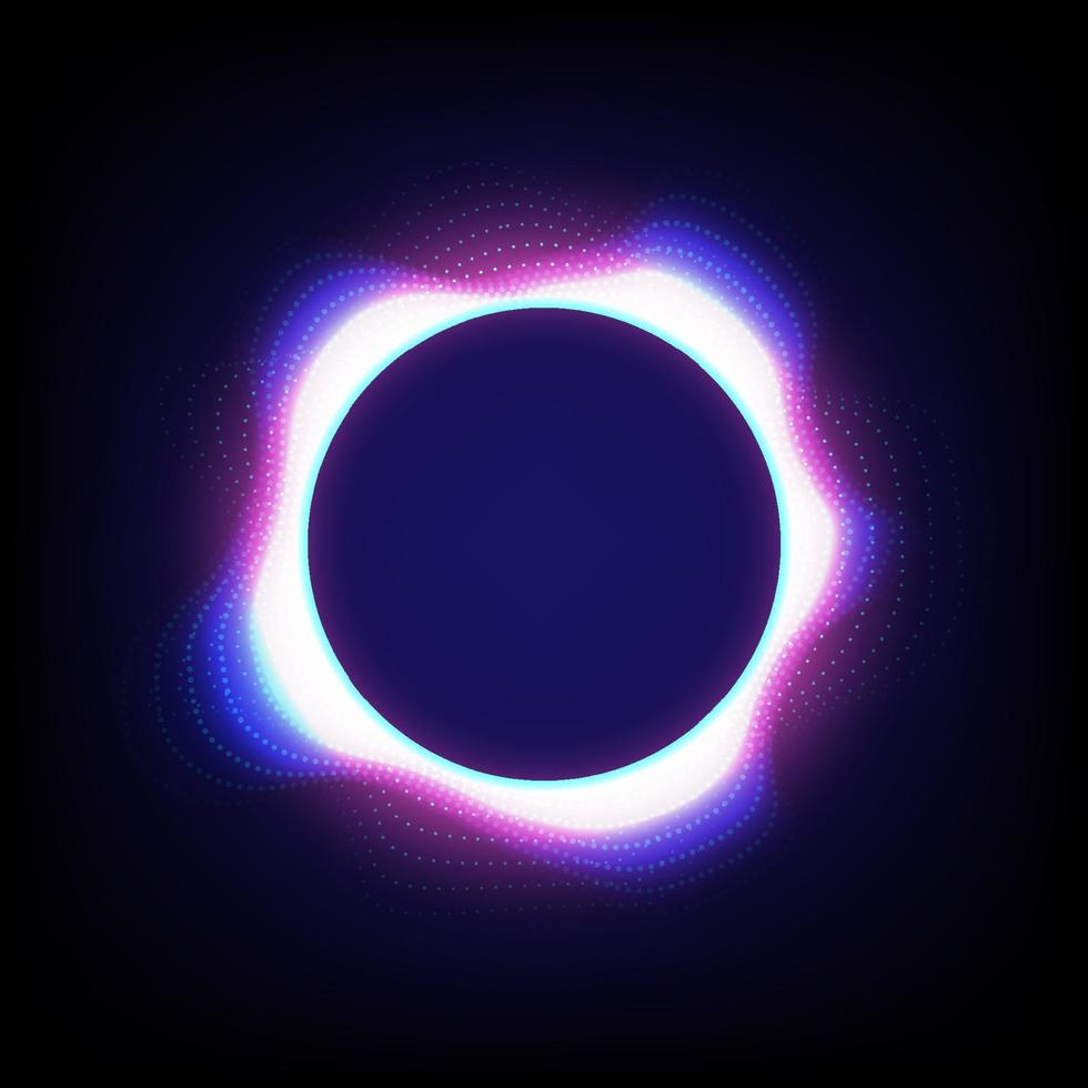 abstract background The circle has a beautiful aura surrounding it and there is a line dotted on the light with an area placed in the center on a gradient background. vector