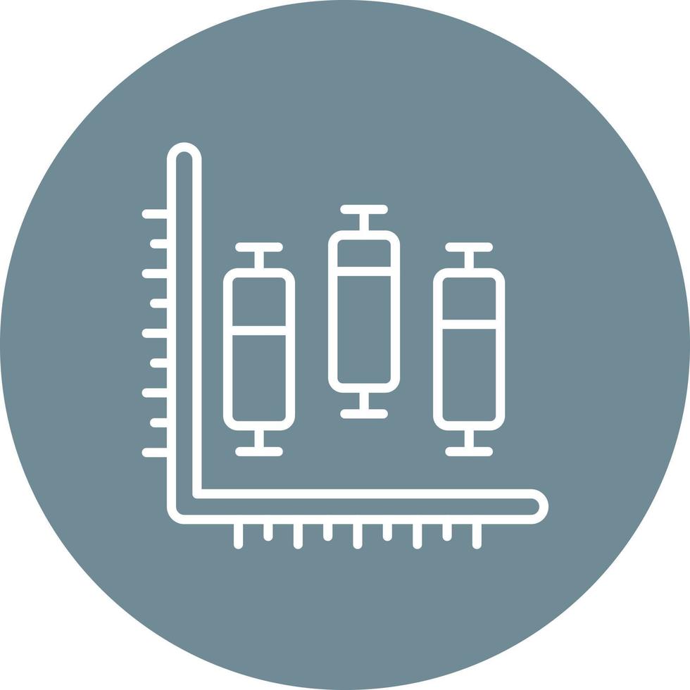 icono de fondo de círculo de línea de diagrama de cuadro vector