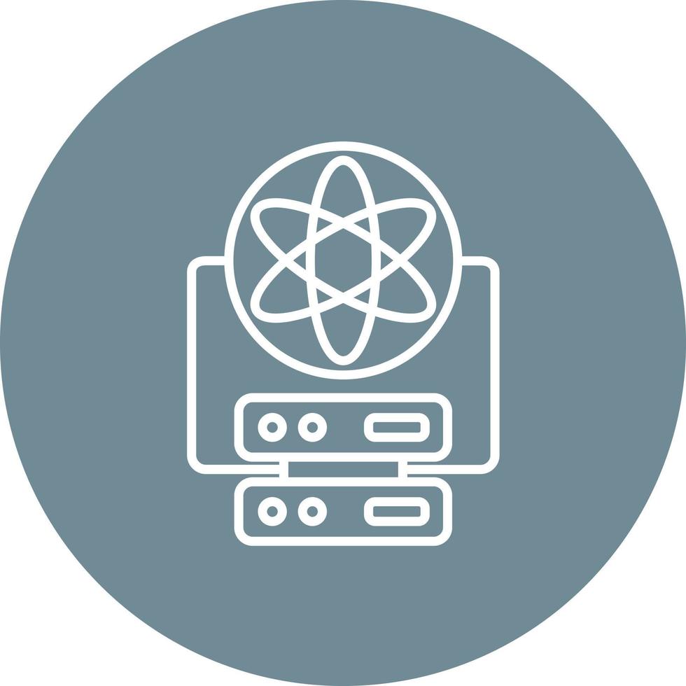 Data Scientist Line Circle Background Icon vector