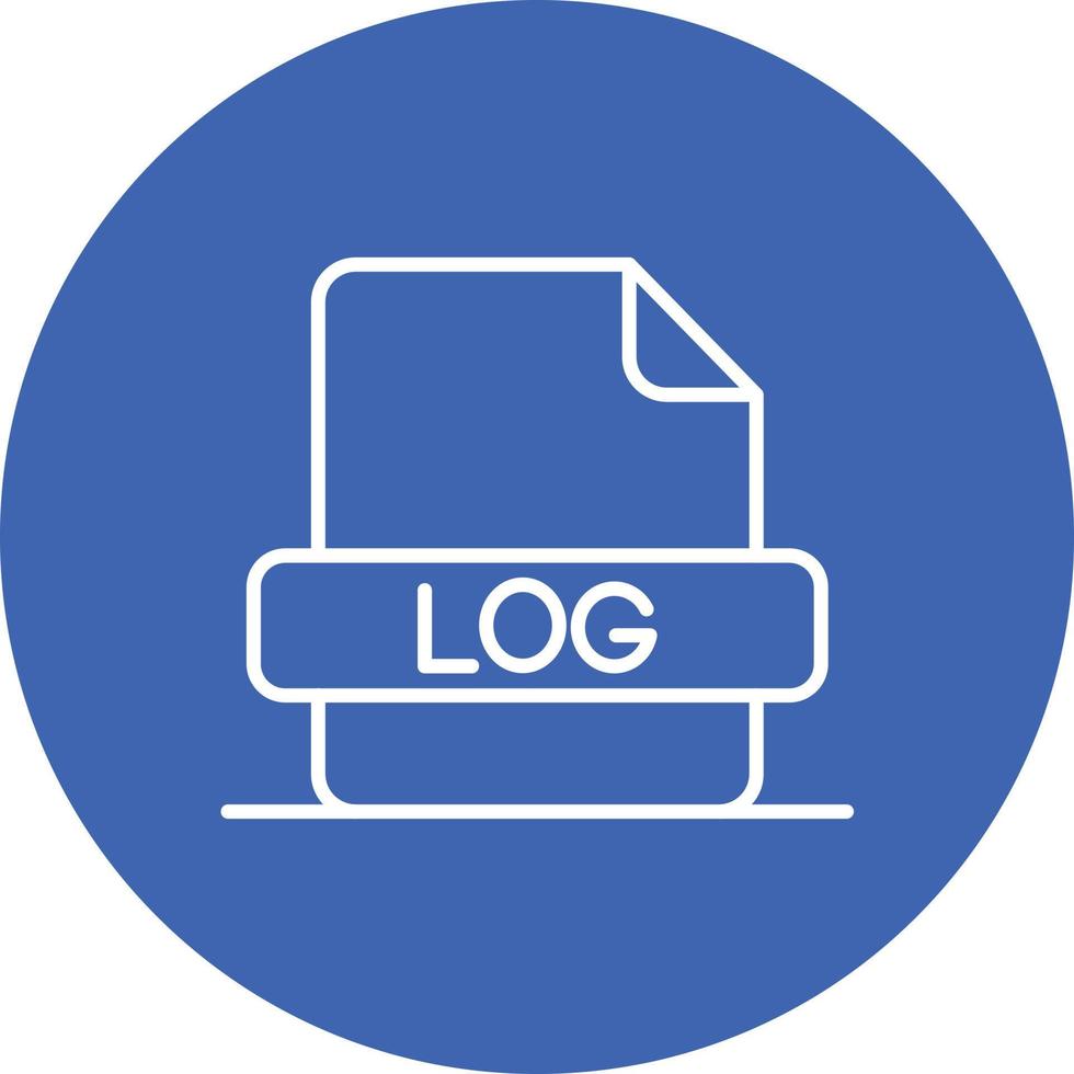 Log File Line Circle Background Icon vector
