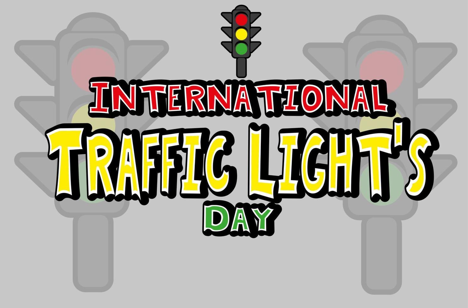 cartel del día del semáforo internacional. vector