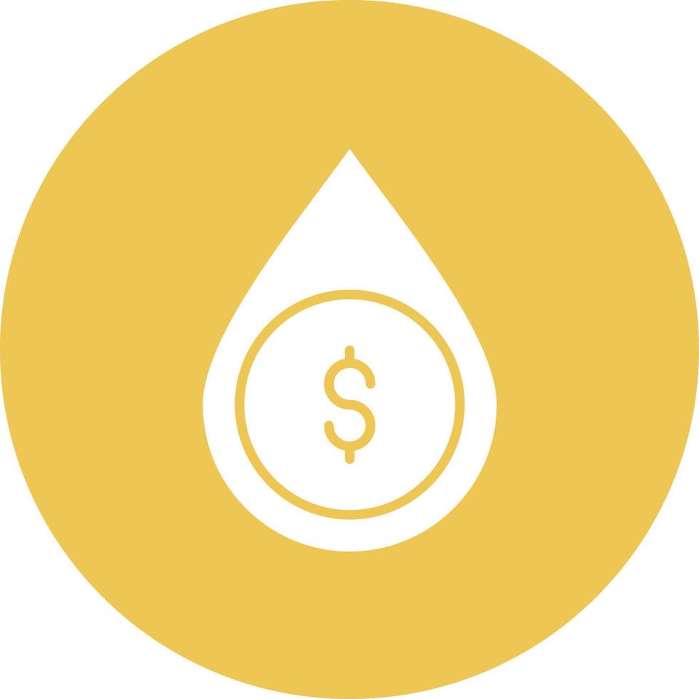 Liquidity Glyph Circle Background Icon vector