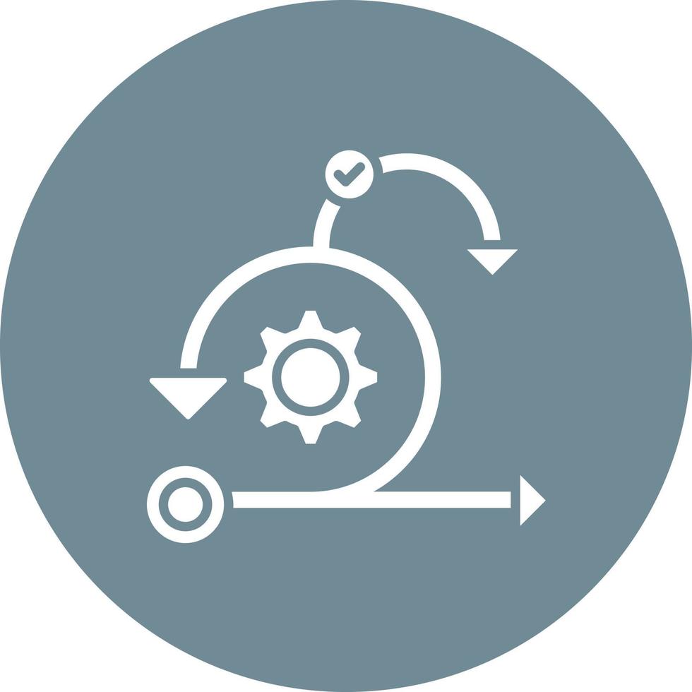 Agile Glyph Circle Background Icon vector