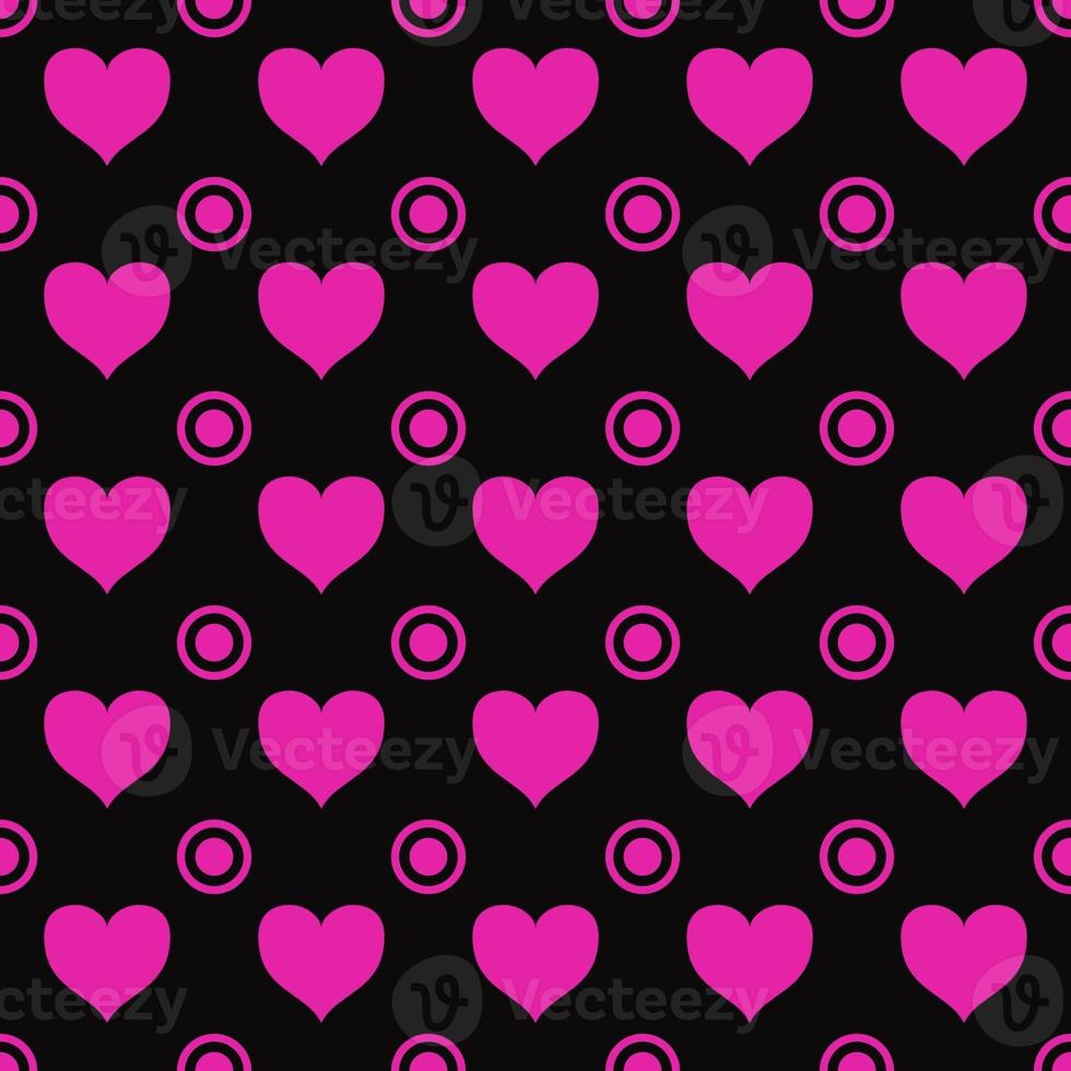 seamless pattern with hearts background with circles photo