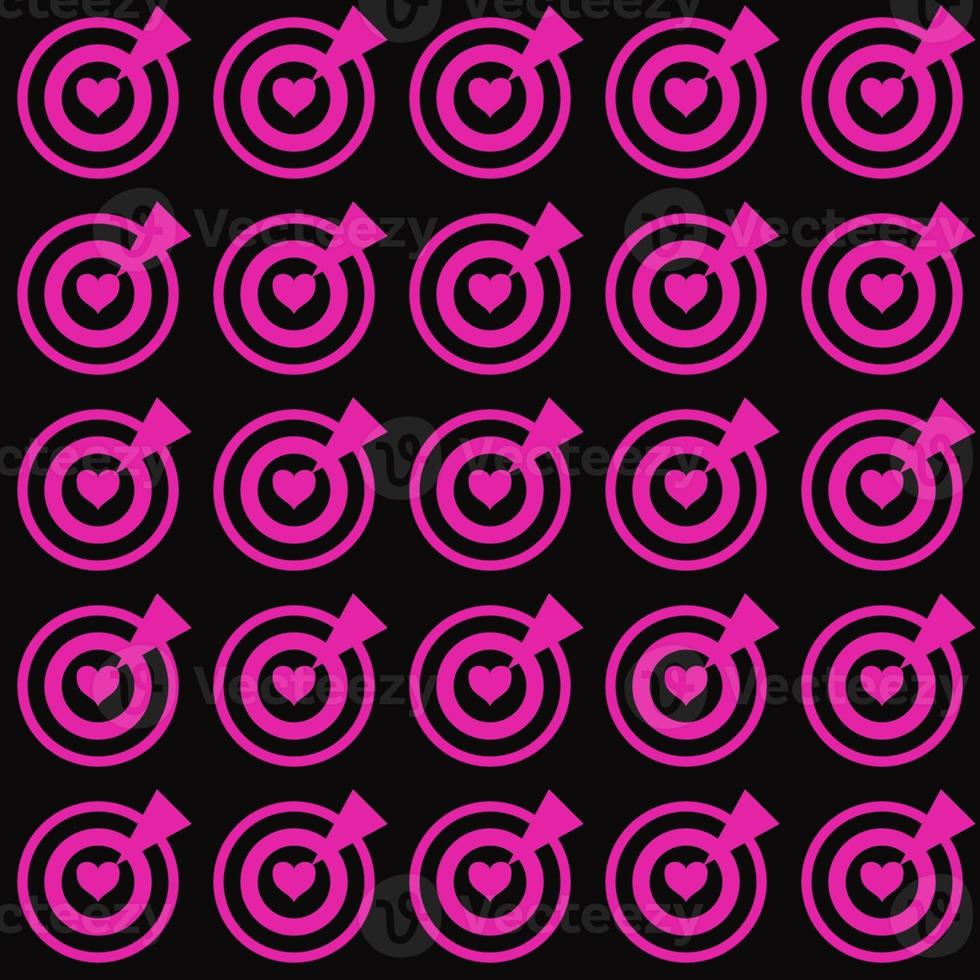 seamless pattern with hearts background with circles photo