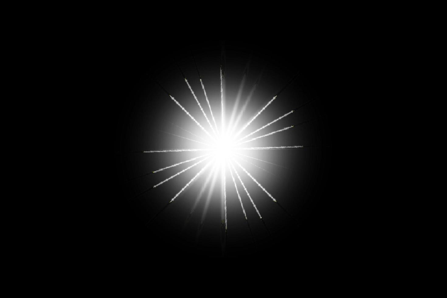 Lens flare light transparent on black background photo